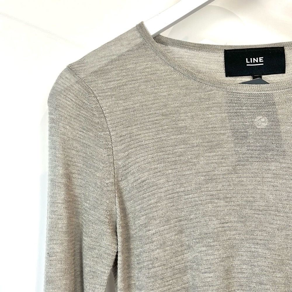Line The Label Taupe Lightweight Ribbed Sweater - Picture 3 of 9